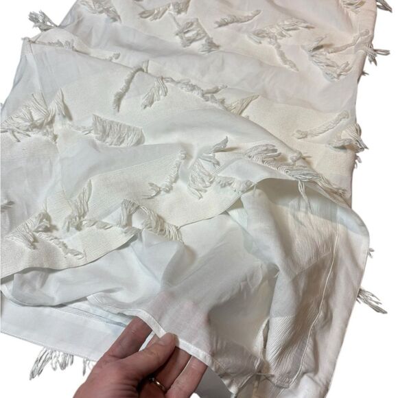 Maeve Anthropologie White fringe dress size 8 EUC - Picture 3 of 11